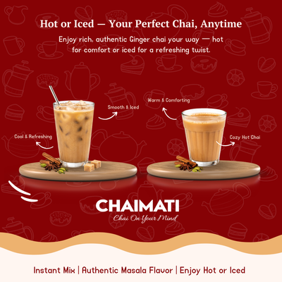 CHAIMATI Dairy-Free Instant Ginger Chai Latte Premix - 2 lb