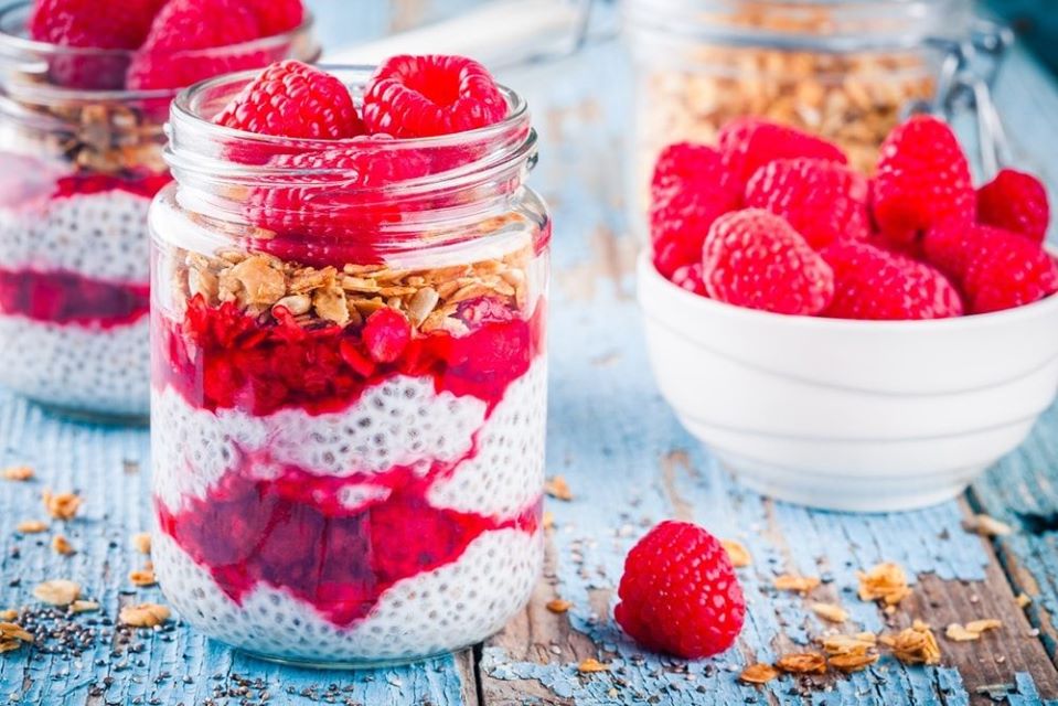 Raspberry Chia Seed Pudding