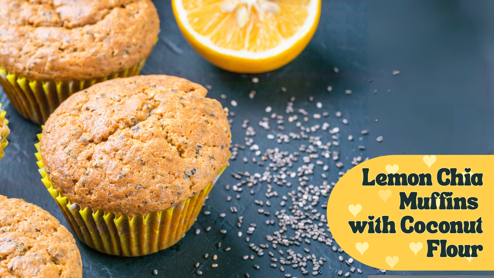 lemon coconut chia muffins recipe