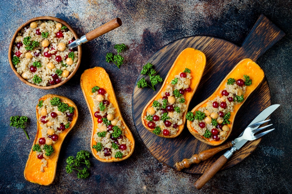 BUTTERNUT SQUASH AND CRANBERRY QUINOA SALAD