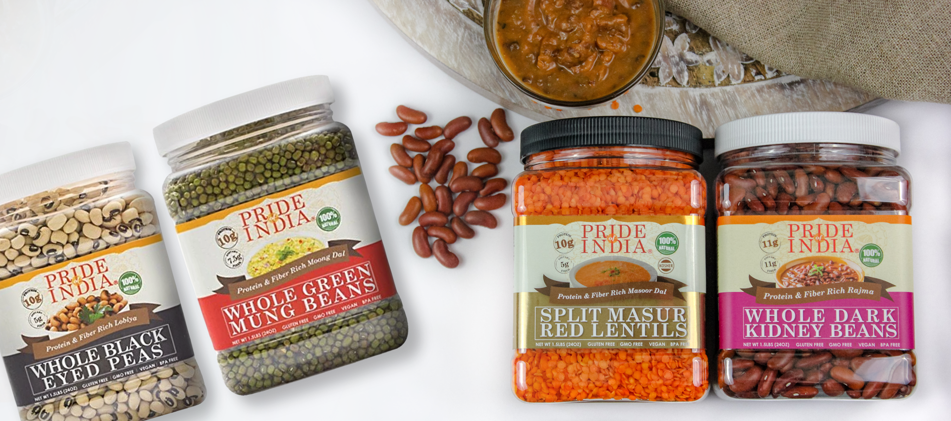 Dried Beans, Lentils &amp; Peas (Jars)