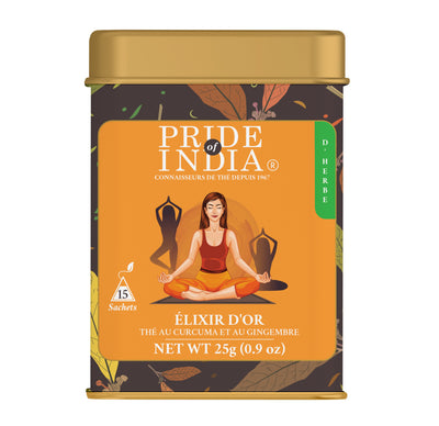 Golden Elixir - Turmeric Ginger Tea Bags - Pride Of India