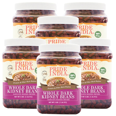 Indian Whole Dark Kidney Beans - Protein & Fiber Rich Rajma Jar - Pride Of India