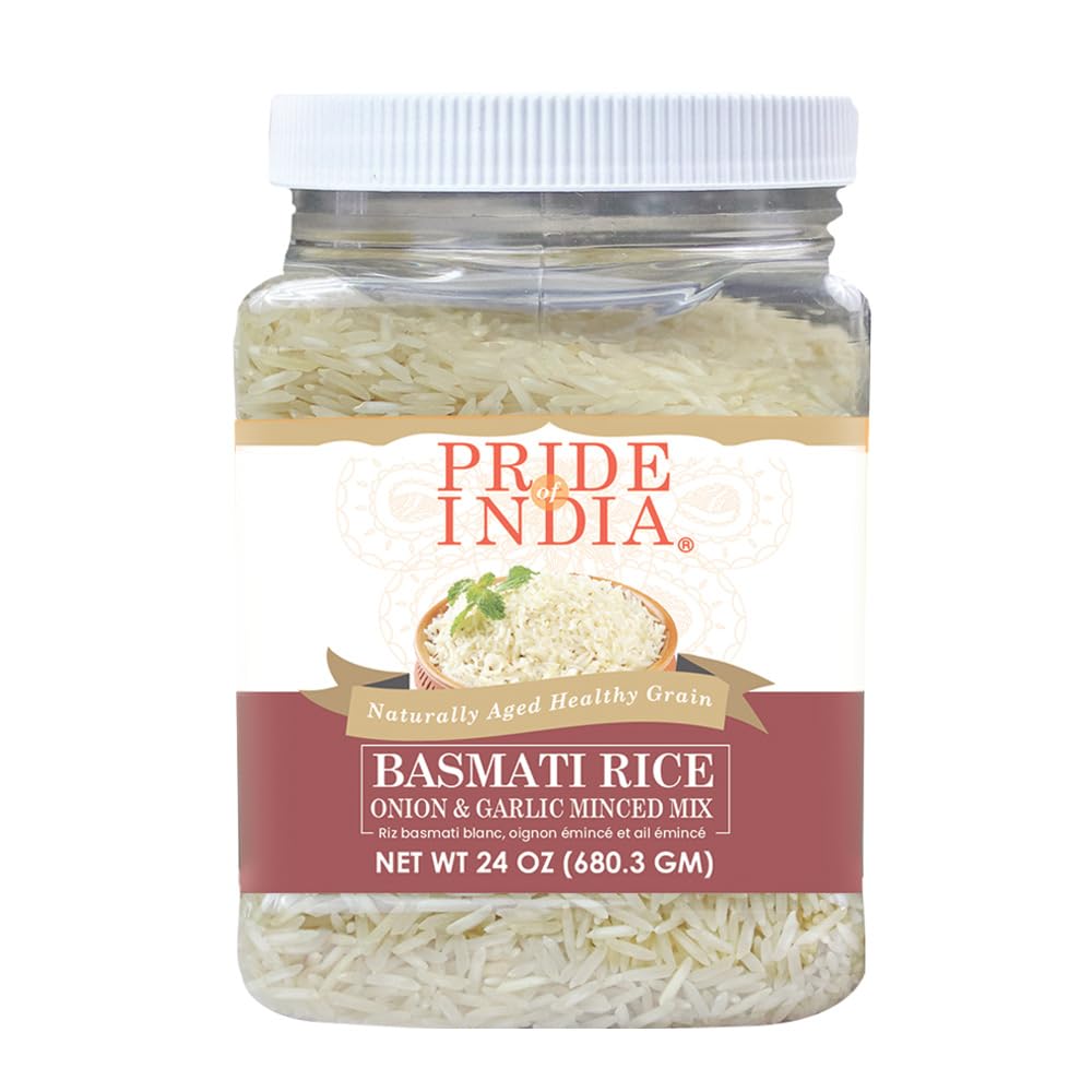 Extra Long Basmati Rice with Minced Onion and Garlic - Pride Of India