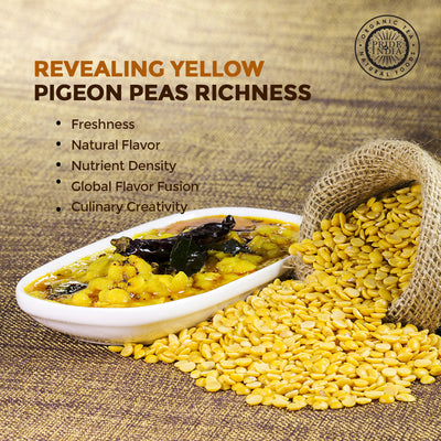 Indian Split Yellow Pigeon Peas - Protein & Fiber Rich Toor Dal Jar - Pride Of India