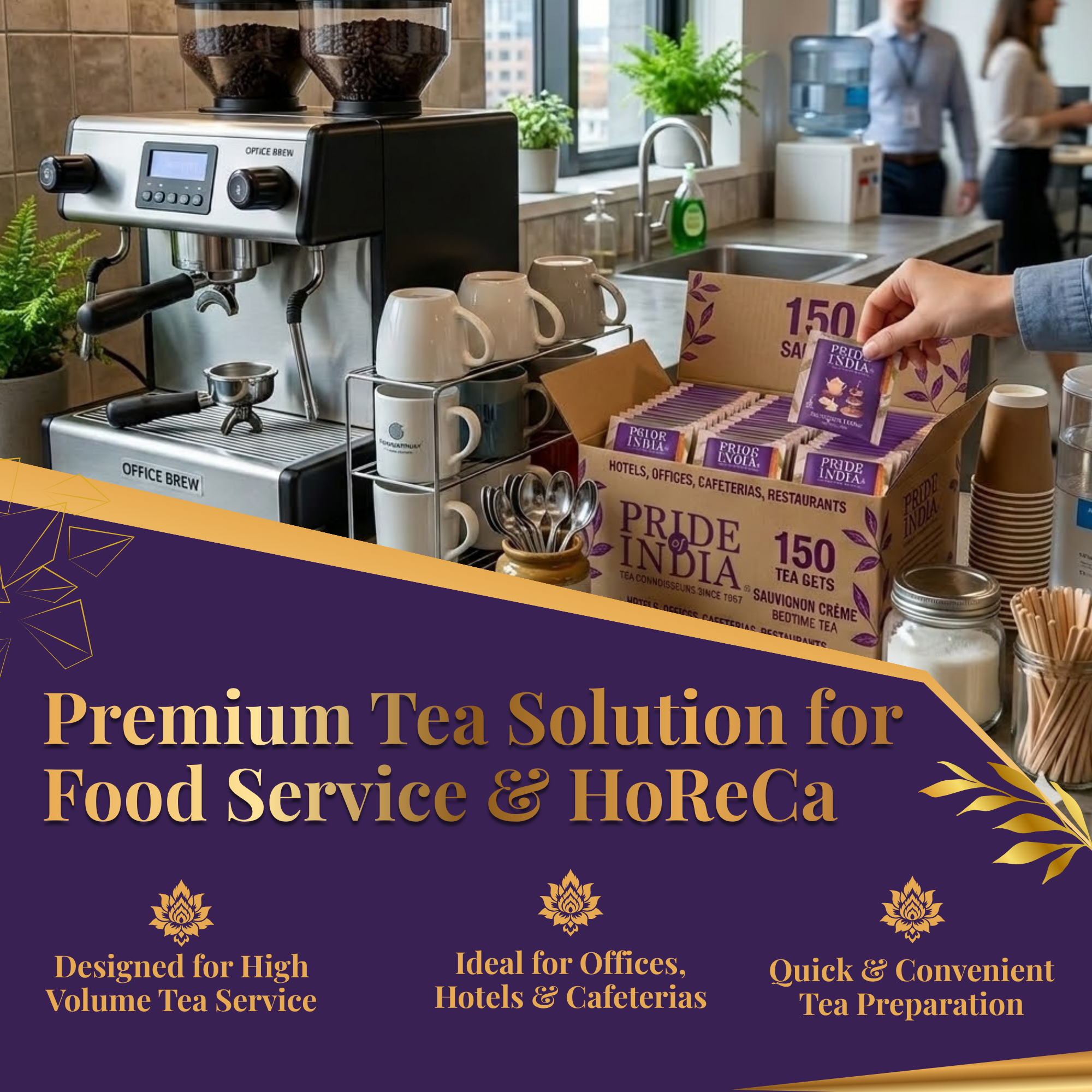 Pride of India Sauvignon Crème Oolong Tea - 150 Individually Wrapped Full Leaf Pyramid Tea Bags | Peach Oolong Tea Bulk Pack for Food Service, Cafes, Hotels, Offices & Daily Tea Drinkers
