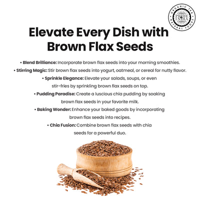 Whole Brown Flax Seeds - Omega-3 & Lignan Superfood Jar - Pride Of India