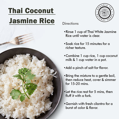 Thai White Jasmine Rice - Hom Mali Fragrant Long Grain Jar - Pride Of India