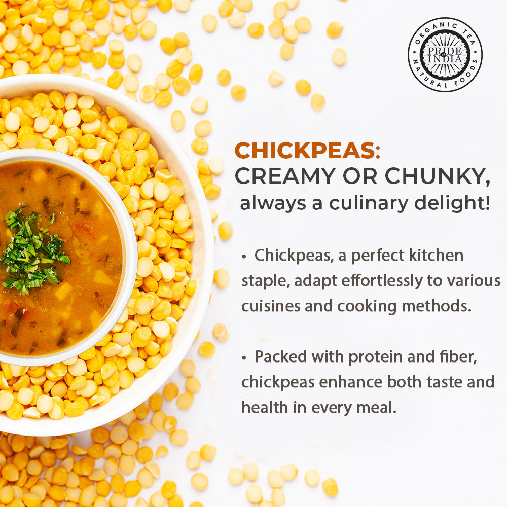 Indian Split Yellow Chickpea Lentils - Protein & Fiber Rich Chana Dal Jar - Pride Of India
