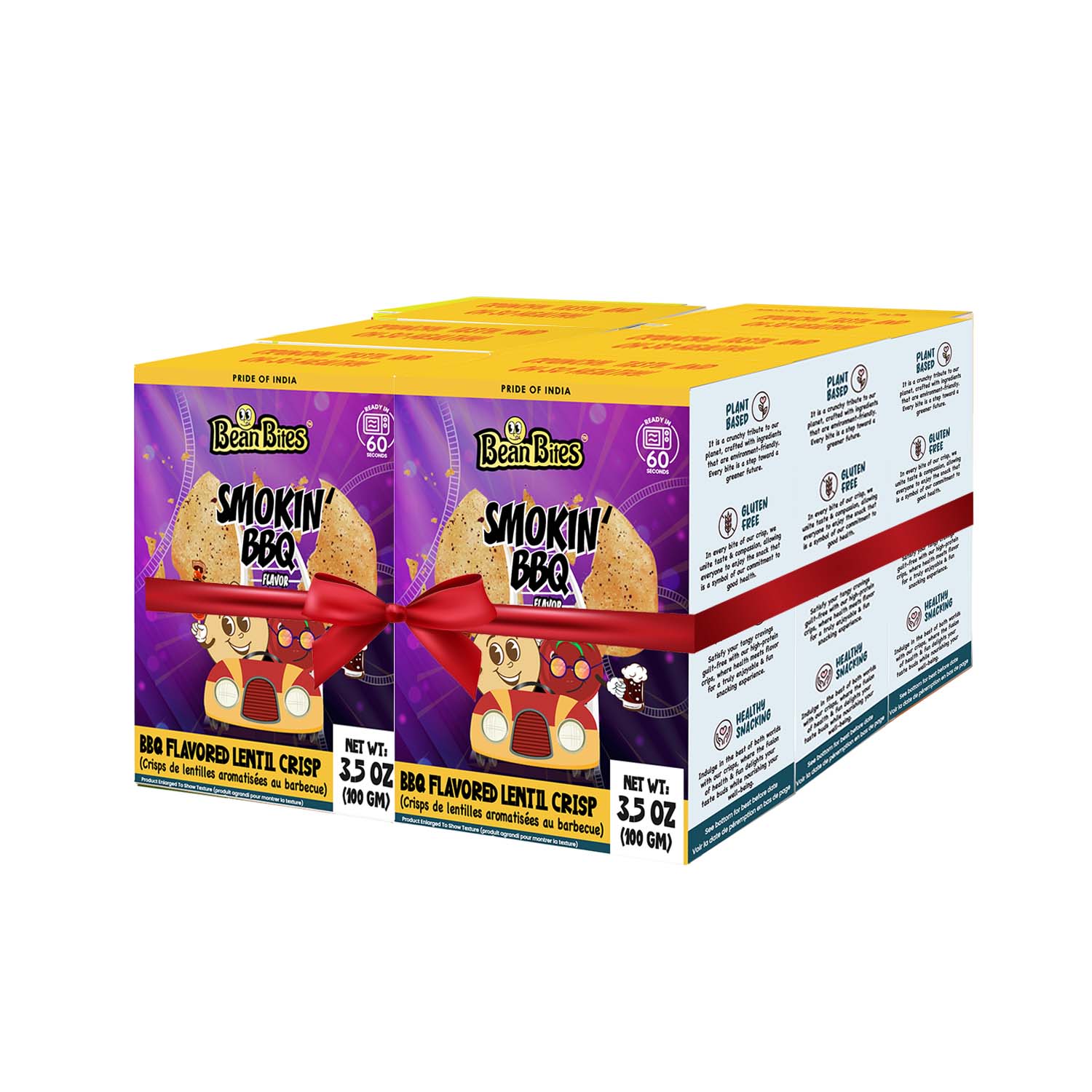 Bean Bites Smokin’ BBQ Lentil Crisp - Pride Of India