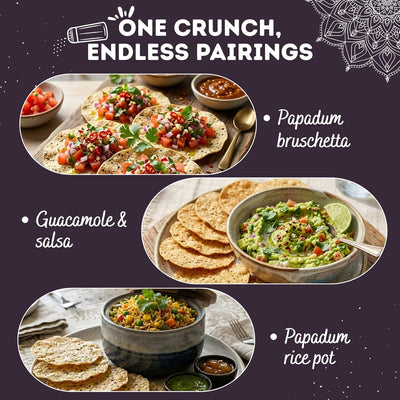 Salty Black Bean Namkeen Papadum Lentil Crisp