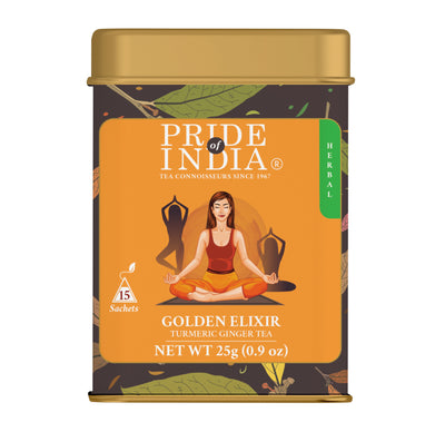 Golden Elixir - Turmeric Ginger Tea Bags - Pride Of India