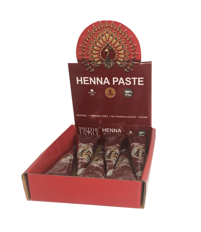 Herbal Henna Tattoo Mehendi Paste - BUY 1 GET 1 FREE  - 1.25oz Tube (100% Natural) - Pride Of India