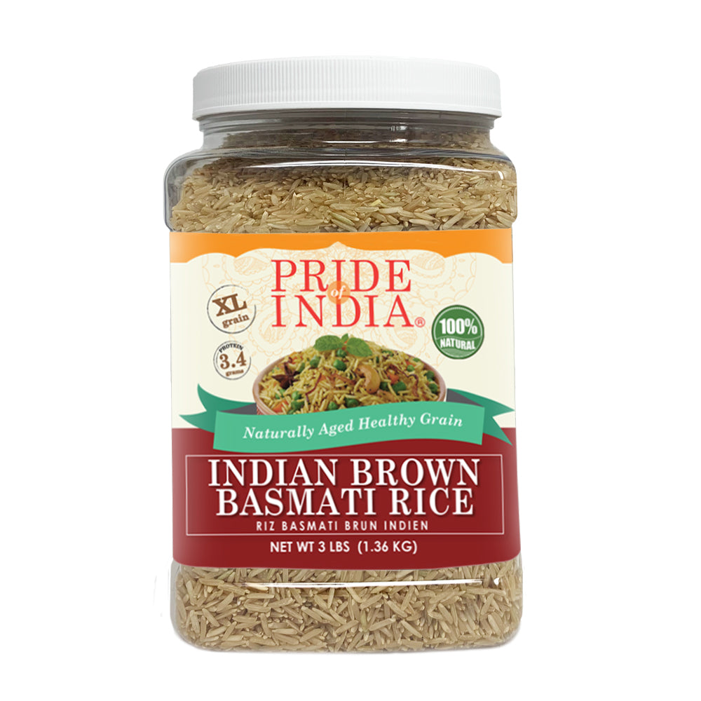 Extra Long Indian Brown Basmati Rice -Naturally Aged Healthy Grain