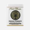 Hair Bloom Natural Jet Black Hair Color- Indigo Powder w/ Mixed Himalayan Herbs Hair Color Powder- 12 individual sachets (10 gm each)- Reusable Brush & Tray Included - Pride Of India