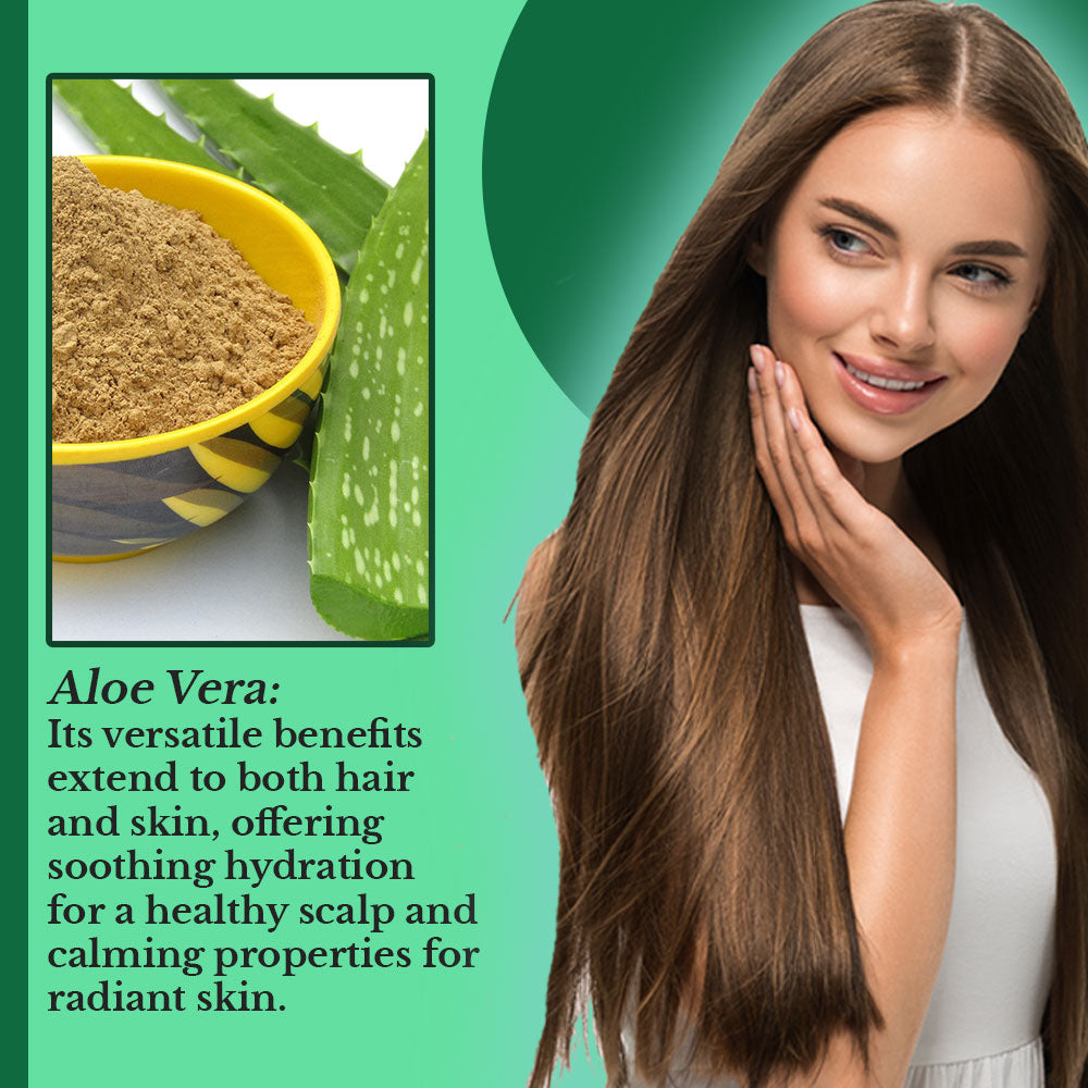 Natural Aloe Vera Herbal Hair & Skin Conditioning Powder- 12 Individual Sachets (10 gm each)