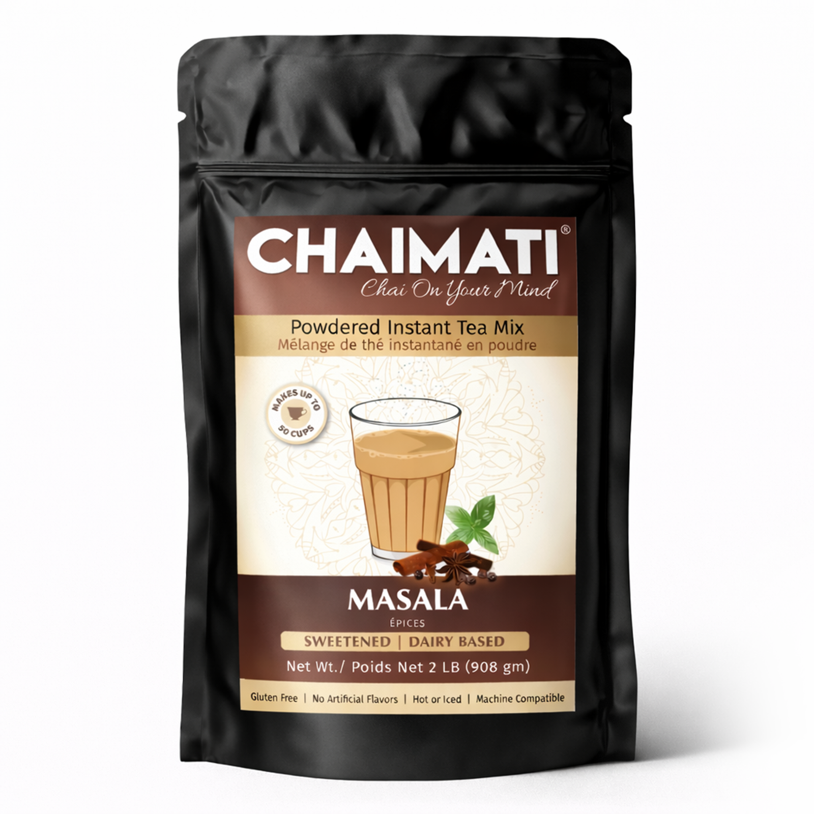 CHAIMATI Sweetened Instant Masala Chai Latte Premix - 2 lb