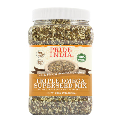 Triple Omega Superseed Mix - Chia Flax & Sesame Superfood Jar - Pride Of India