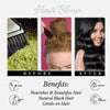 Hair Bloom Natural Jet Black Hair Color- Indigo Powder w/ Mixed Himalayan Herbs Hair Color Powder- 12 individual sachets (10 gm each)- Reusable Brush & Tray Included - Pride Of India