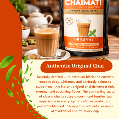 CHAIMATI Sweetened Instant Original Chai Latte Premix - 2 lb