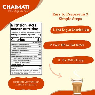 CHAIMATI Unsweetened Instant Original Chai Latte Premix - 2 lb