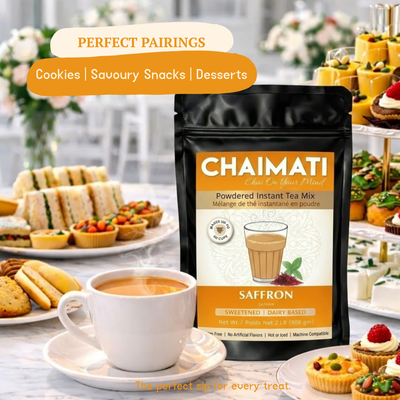 CHAIMATI Sweetened Instant Saffron Chai Latte Premix - 2 lb