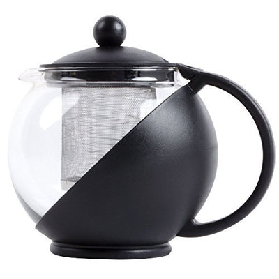 Tempered Glass Tea Pot for 2 or More w/ Removable Steel Infuser - Pride Of India