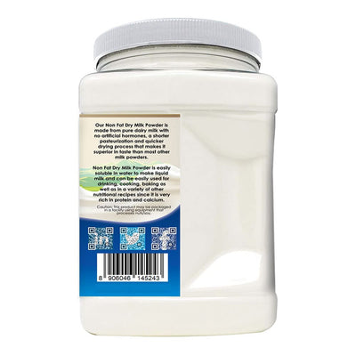 Non Fat Dry Milk Powder - 3 Pounds / 1.36 Kilo Jar by Green Heights - Pride Of India