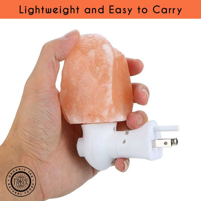 Pride of India Crystal Salt Night Lamp - Made w/ Naturally Occurring Himalayan Pink Salt– Home Decor – Handcrafted – Elevates Mood/ Brightens Space – Better Air Quality - Pride Of India