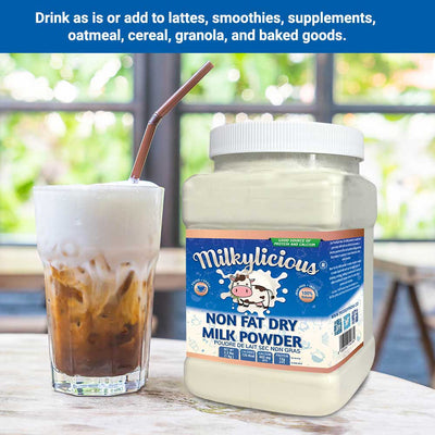 Milkylicious Non-Fat Dry Milk Powder – 2.2 lbs (1kg) Jar - Pride Of India