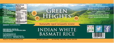White Basmati Rice - 2.2 lbs Jar by Green Heights - Pride Of India