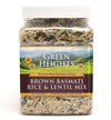 Brown Rice & Black Bean Superfood Mix - 1.5 lbs Jar (15+ Servings) by Green Heights - Pride Of India