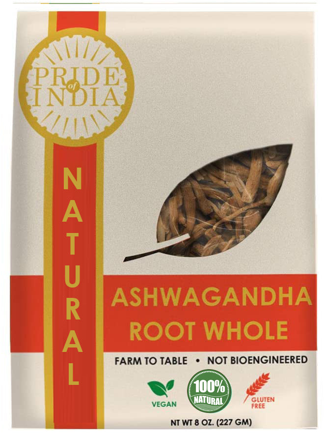 Natural Ashwagandha Root Whole (8oz-227gm) - Pride Of India