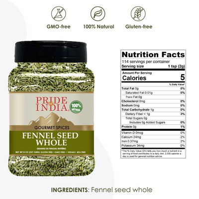 Gourmet Fennel Seed Whole - Pride Of India