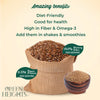 Brown Flax Meal Flour - 2 Pound / 907 grams Jar by Green Heights - Pride Of India