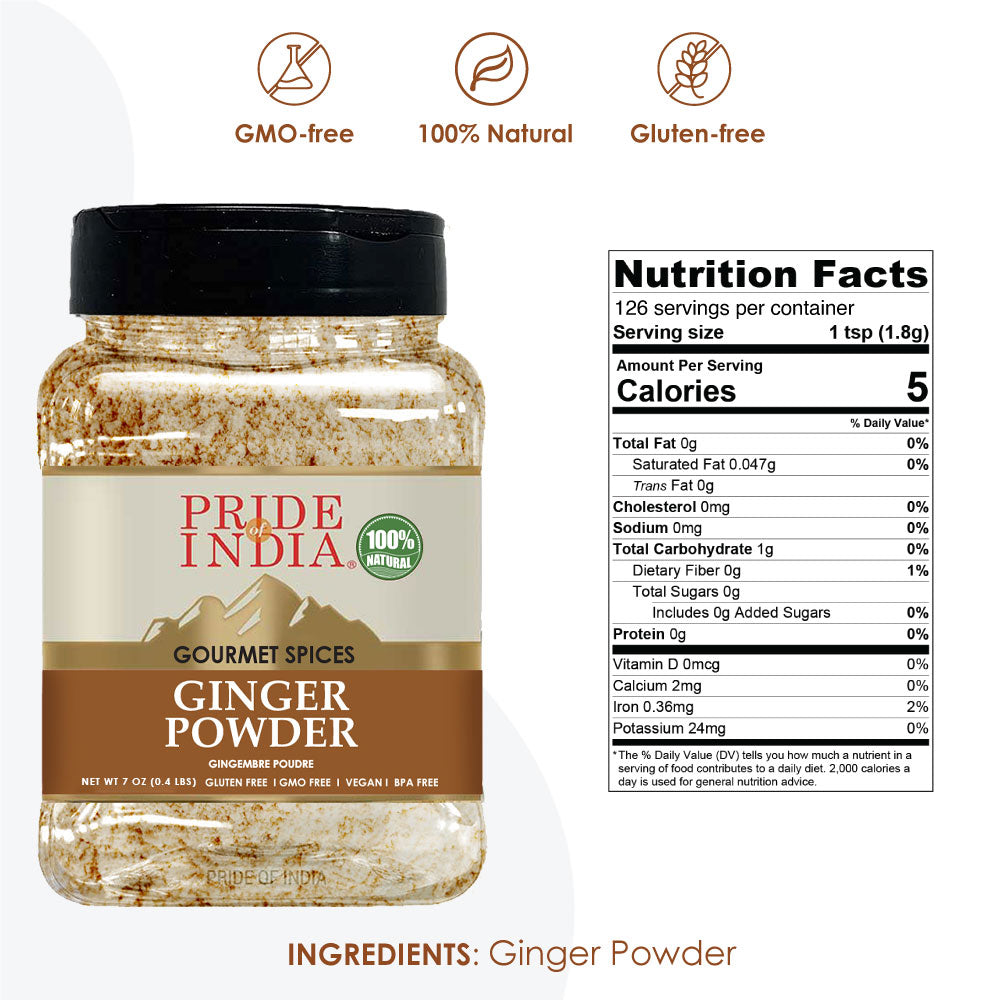 Peak Supps Organic Ginger Powder – Ground Spice (Zingiber Officinale) – Vegan, Rich In Antioxidants
