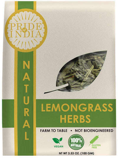 NUTRITEA Natural Lemongrass Full Leaf Tea (Caffeine Free) - Pride Of India