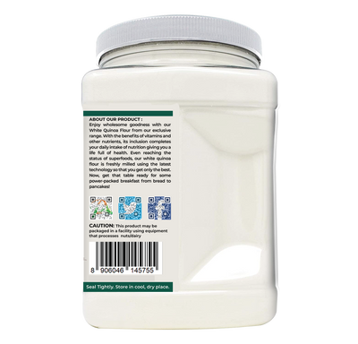 White Quinoa Flour - 2.2 Pound / 1 KG Jar by Green Heights - Pride Of India